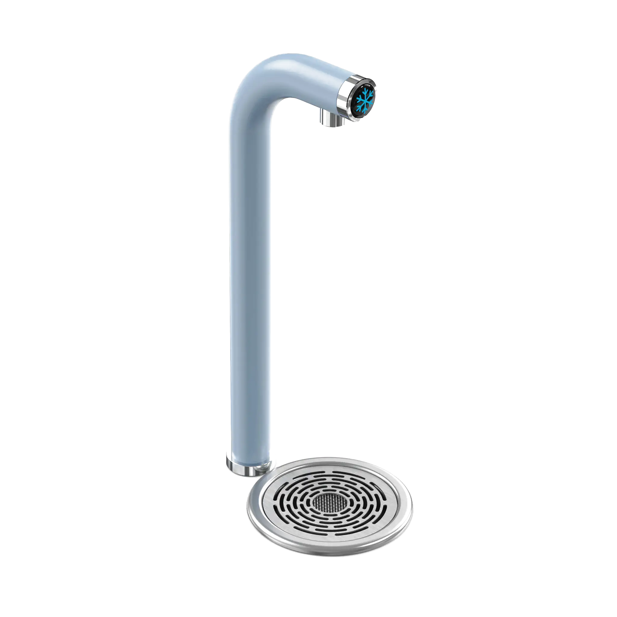 Aqua Libra Alto tap in blue, three-quarter product view